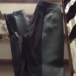 😍Beautiful Donna Karan leather zipper leggings!